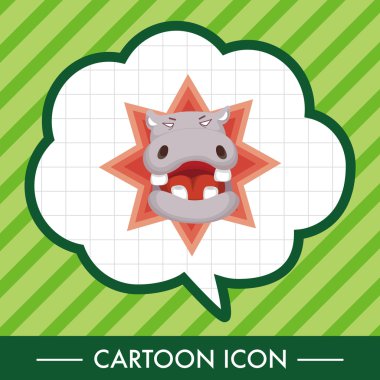 hayvan hippo çizgi film Tema öğeleri