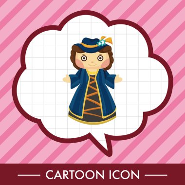 Ortaçağ karakter karikatür Tema öğeleri