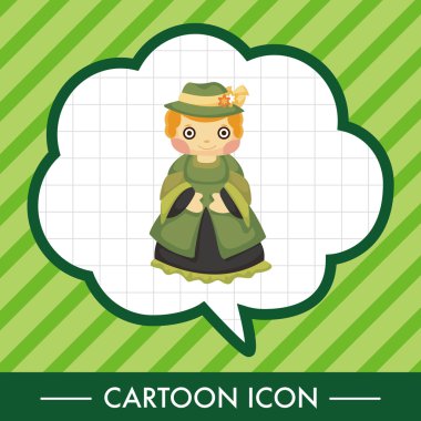 Ortaçağ karakter karikatür Tema öğeleri