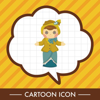 Ortaçağ karakter karikatür Tema öğeleri