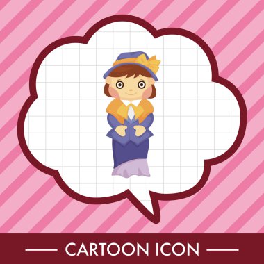 Ortaçağ karakter karikatür Tema öğeleri