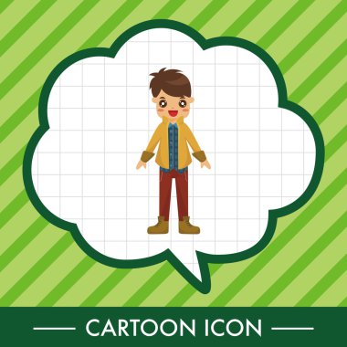 Erkek adam çizgi film Tema öğeleri