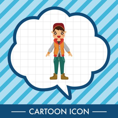 Erkek adam çizgi film Tema öğeleri