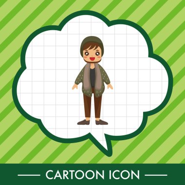 Erkek adam çizgi film Tema öğeleri