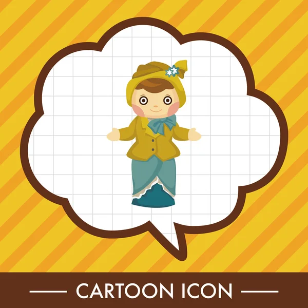 Ortaçağ karakter karikatür Tema öğeleri