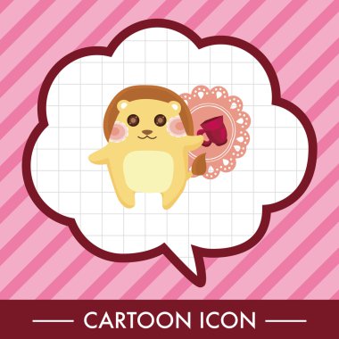 hayvan sincap öğleden sonra çay içiyor