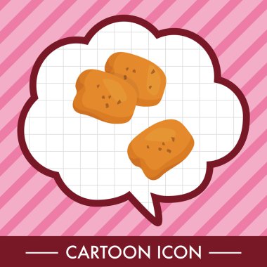 Kızarmış gıdalar Tema tavuk öğeleri