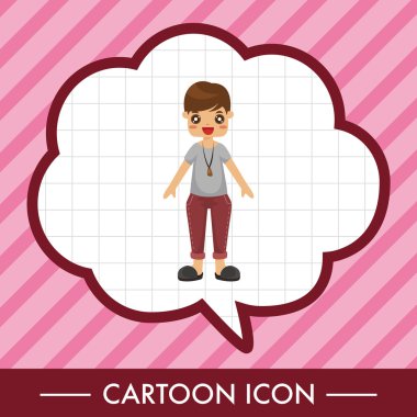 Erkek adam çizgi film Tema öğeleri