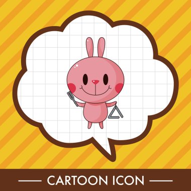 Hayvan tavşan oynayan enstrüman