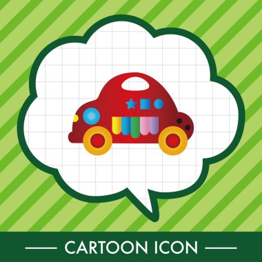 Bebek oyuncak araba tema öğeleri