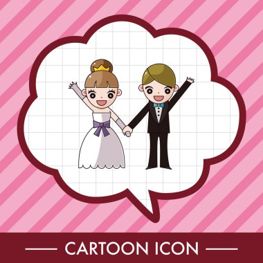 Düğün çift Tema öğeleri