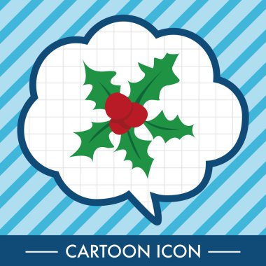 Noel çelenk düz simgesi öğeleri arka plan