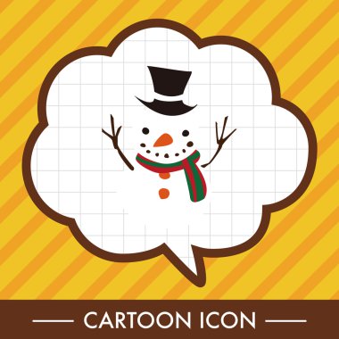 Noel kardan adam düz simgesi öğeleri