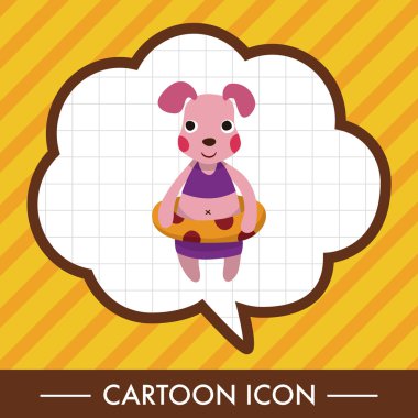 Yaz hayvan tavşan düz simgesi