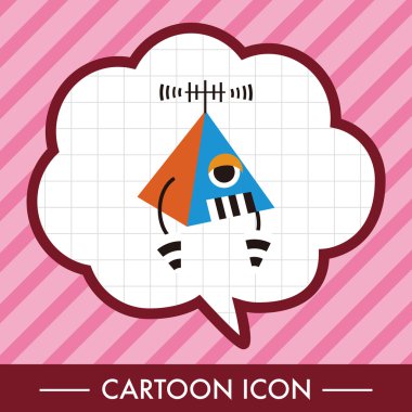 tuhaf robot düz simgesi öğeleri