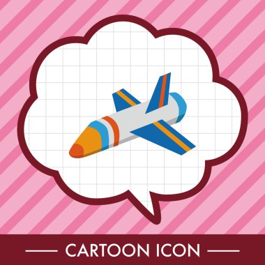 Uzay gemisi düz simgesi öğeleri