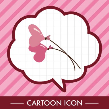 Sevgililer günü balonları düz simgesi öğeleri