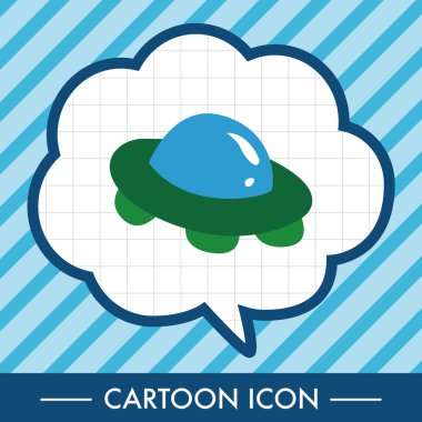 Uzay Ufo düz simgesi öğeleri arka plan