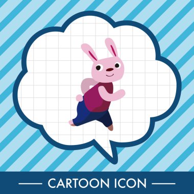 Spor hayvan tavşan çizgi film öğeleri