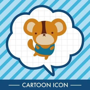 hayvan düz simgesi öğeleri