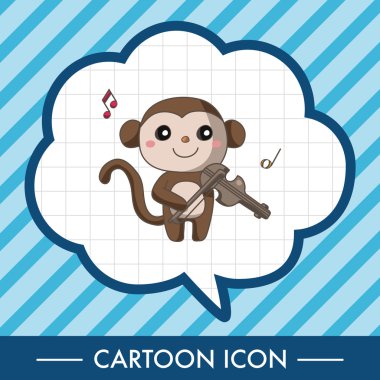 enstrüman çizgi film Tema öğeleri oynayan hayvan