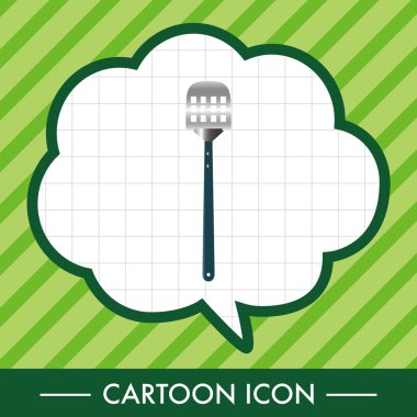 Barbekü ekipman klibi ve çatal Tema öğeleri