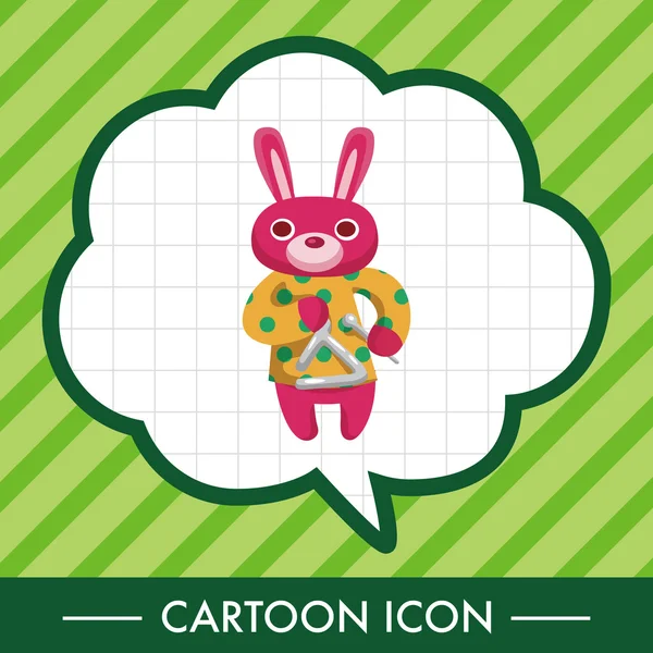 Hayvan tavşan oynayan enstrüman