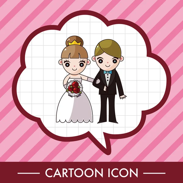 Wedding couple theme elements — Stock Vector