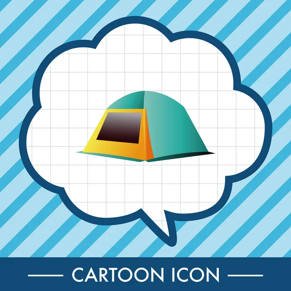 Camping tente thèmes éléments — Image vectorielle