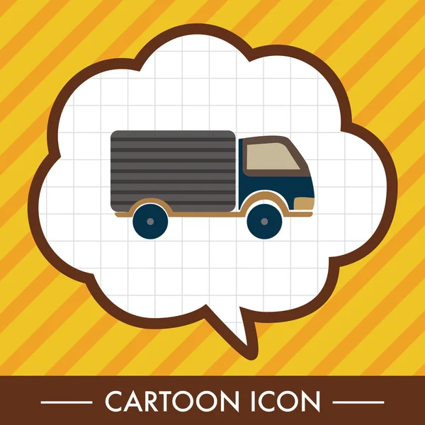 Transporte camión plano icono elementos — Vector de stock