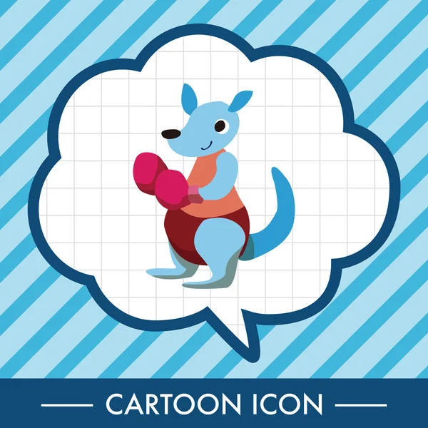 Spor hayvan kanguru çizgi film öğeleri