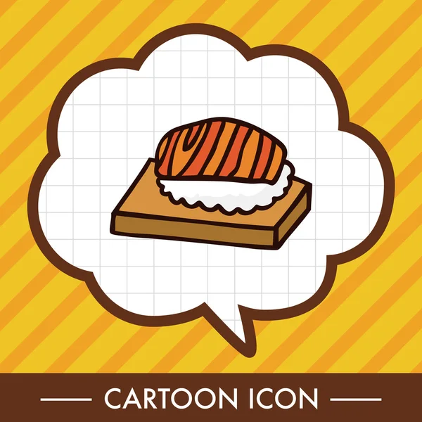 lokanta suşi düz simgesi öğeleri