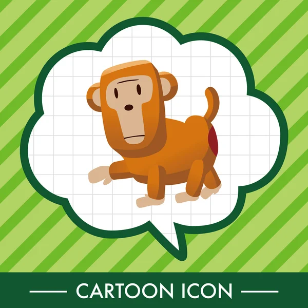 동물 원숭이 만화 — 스톡 벡터