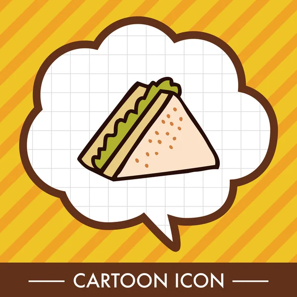 Элементы сэндвич с плоской иконой быстрого питания — стоковый вектор