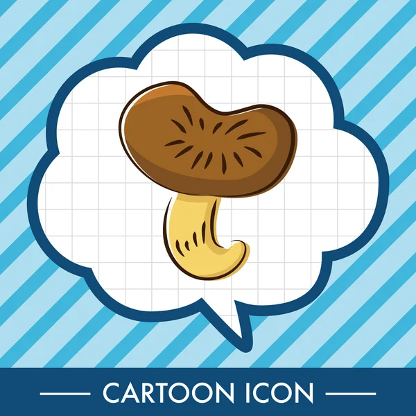 sebze mantar düz simgesi öğeleri