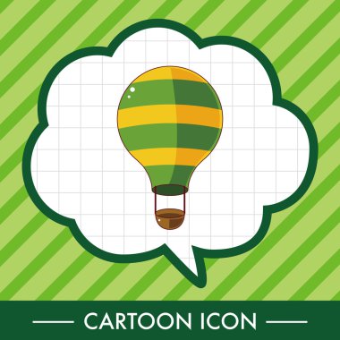 Stil sıcak hava balon Tema öğeleri