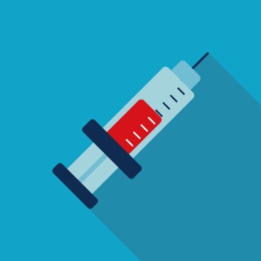 şırınga düz stil ikonu