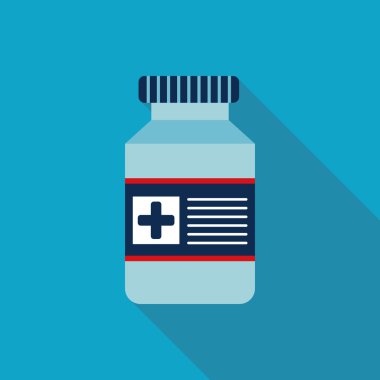 tıbbi şişe düz stil ikonu