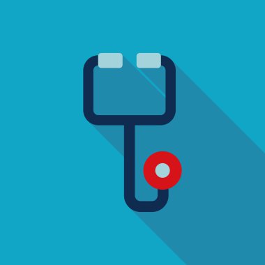 stetoskop düz stil ikonu