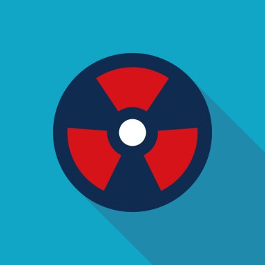 radyasyon düz stil ikonu