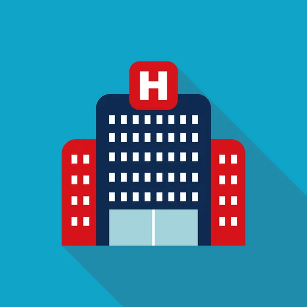 Edificio Hospital — Vector de stock