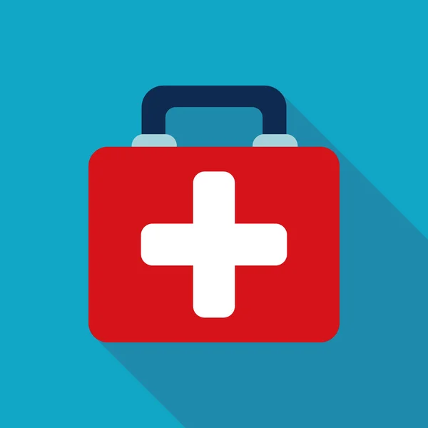 First aid kit , Flat style Icon — Stock Vector