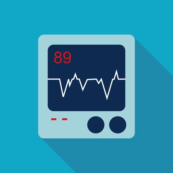 Ecg flache Stilikone — Stockvektor