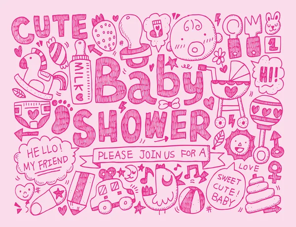 Baby shower  background — Stock Vector