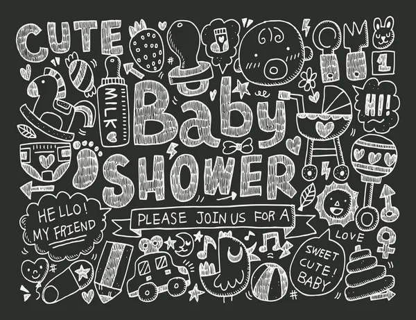 Baby shower  background — Stock Vector