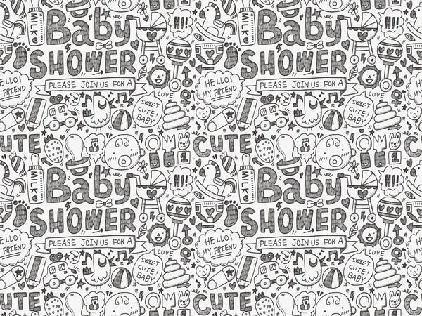 Modèle de douche bébé — Image vectorielle