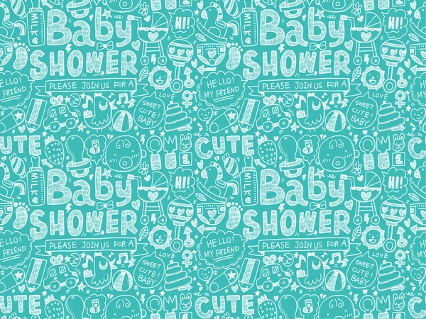 Baby shower pattern — Stock Vector