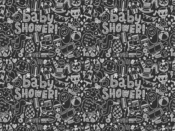 Άνευ ραφής doodle μωρό μοτίβο — Διανυσματικό Αρχείο