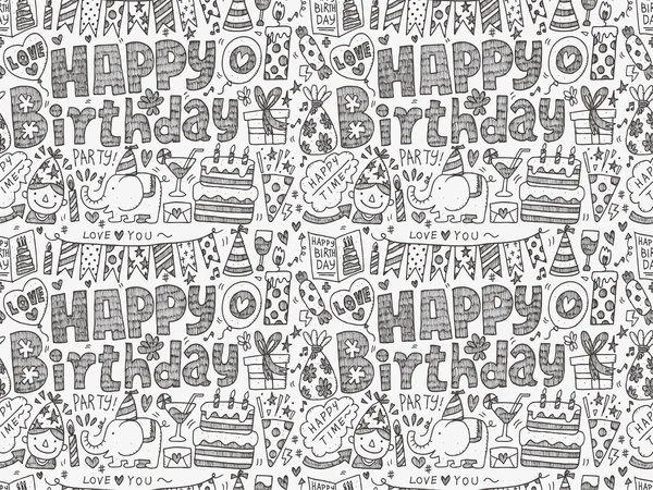 Doodle Birthday party  background — Stock Vector