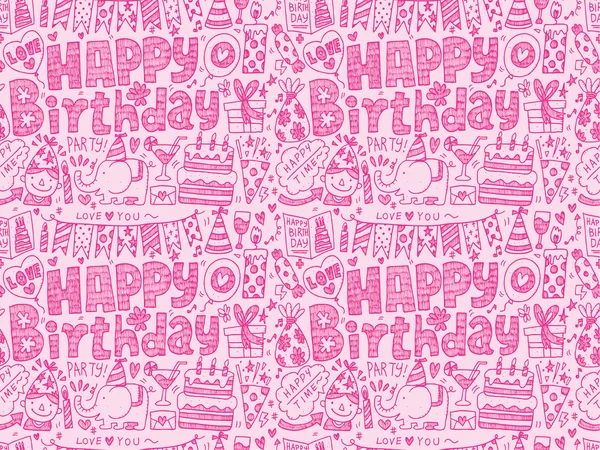 Doodle Birthday party  background — Stock Vector